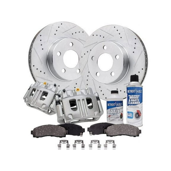 Front Brake Pad Rotor and Caliper Set - Compatible with 2001 - 2002 Ford Explorer Sport Trac