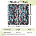 thumbnail image 2 of Squre Tablecloth Fitted Elastic Table Cover with Vibrant Tie Dye Weed and Trippy Cannabis Leaf Prints, Waterproof Vinyl with Backing, Perfect for Indoor and Outdoor Dining, 2 of 6
