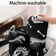 thumbnail image 5 of Black Cartoon Dinosaurs Skulls Skeletons Pattern Bathroom Rugs Mat,Non Slip Microfiber Bathroom Rug,Rubber Backing,Soft Bathroom Mats for Bathroom Floor,Tub and Shower,47x17in(120x43cm), 5 of 5