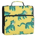 thumbnail image 2 of ALAZA Zipper Binder Cute Cartoon Tiger 3 Ring Trapper Keeper File Folder Organizer Bag, 2 of 8