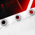 thumbnail image 4 of Erosebridal Red Gradient Light Curtains and Drapes (38x45),3D Geometric Plaid BlackoutCurtains for Bedroom,Neon Lights Curtains Pack of 2 (38x45) For Boys,Lightweight Room Decorative, 4 of 7