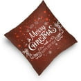 thumbnail image 5 of GZHJMY Christmas Red Snowflake Throw Pillow Cover 18 x 18 Inch, Soft Square Cushion Case for Home Couch Sofa Bedroom Car Farmhouse Decor Home Decor, 5 of 7