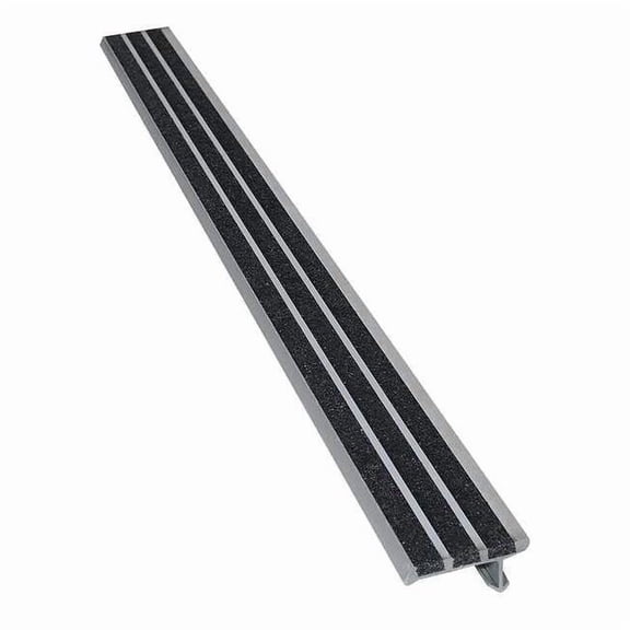Stair Nosing Extruded Aluminum Black, 48 in W x 1/4" Thick