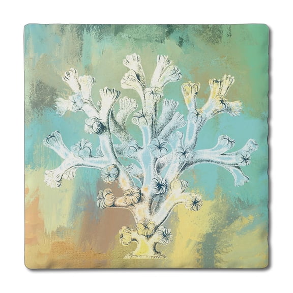 Thirstystone Coral Wash Single Tumbled Tile Coaster Create Your Own Set