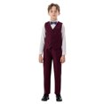 thumbnail image 4 of Odeerbi 1-14 Years Toddler Boys Suits Tuxedo Set Dress Shirt Dress Pants Blazer Jacket Waistcoat Bow Sets Formal Suit Set Wedding Party Outfit Toddler Boys Clothes, 4 of 9