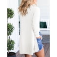 thumbnail image 4 of Women's open front long sweater knitted cardigan coat with pockets, 4 of 4
