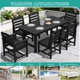 thumbnail image 3 of LOYALICE 7 PC Outdoor Patio Furniture Set, Patio Dining Sets, 6 Chairs and 1 Table, Black, 3 of 9