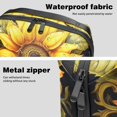 thumbnail image 4 of Sunflower Digital Travel Bag Cord Organizer Hard Drive Bags Waterproof Oxford Cloth Cord Storage Organizer Box 5.9x9.44x3.14 in Black Digital Electronic Accessories Organizer Bag, 4 of 6