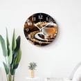 thumbnail image 4 of 12 Inch Wall Clock Battery Operated Silent Clock Decorative for Office, Kitchen, Outdoor, Living Room，Coffee Accessories on An Old Background, 4 of 4