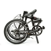 Zizzo Urbano 20 Wheel, 8-Speed Aluminum Alloy Folding Bike for All Genders, Dark Gray