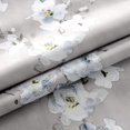 thumbnail image 2 of DriftAway Mackenzie Thermal Room Darkening Grommet Unlined Window Curtains Blossom Floral Pattern 2 Panels 50"x96" Blue Gray, 2 of 7