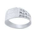 thumbnail image 3 of AFFY Signet Ring In 14k White Gold Plated 925 Sterling Silver, Gift for Mens, Ring Size 8, 3 of 3