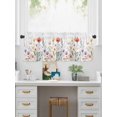 thumbnail image 5 of Valances for Windows Watercolor Flower Rod Pocket Cafe Window Treatments Valance Curtains for Kitchen Bathroom Laundry Basement Windows 54"x18", 5 of 9