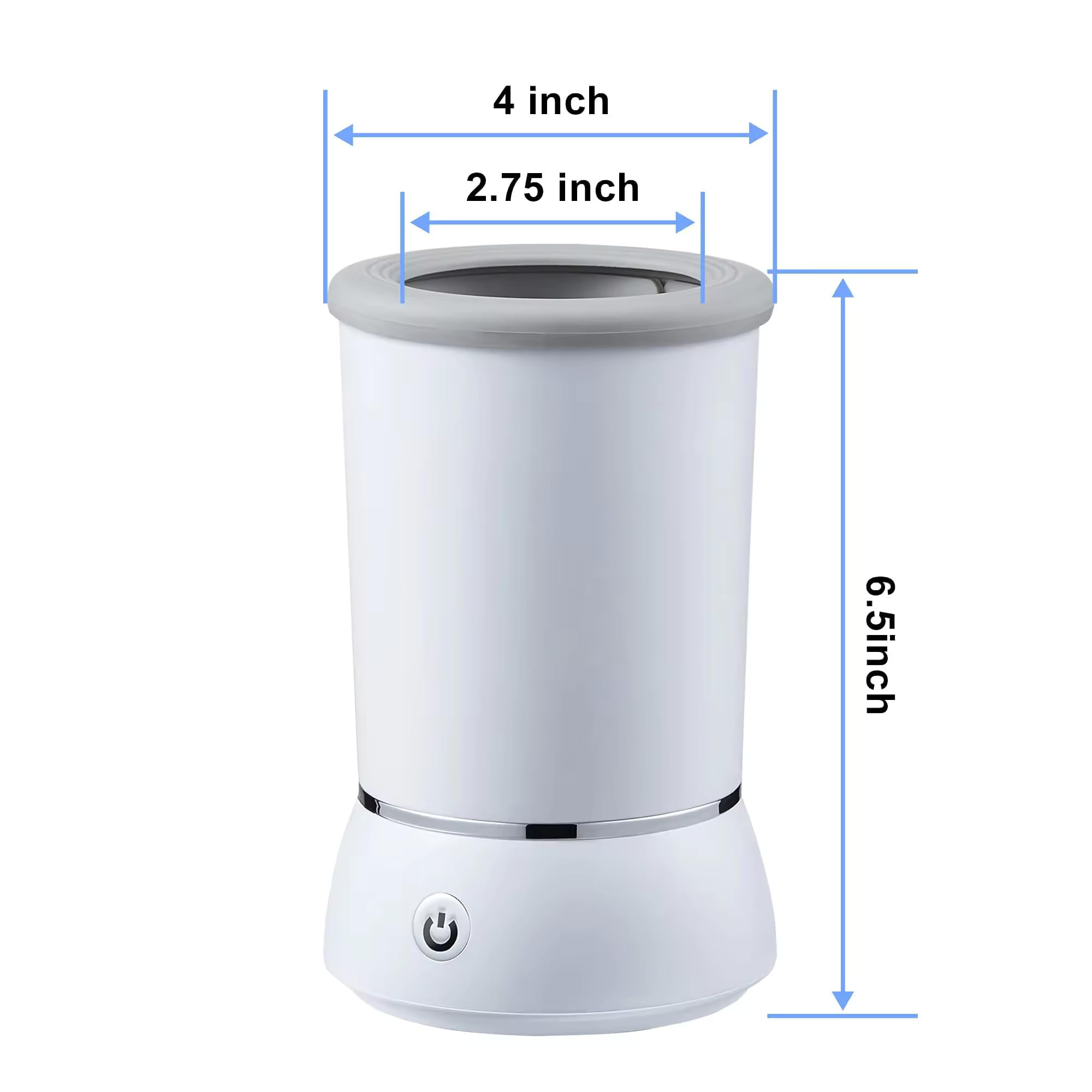Automatic Pet Paw Cleaner - White - Portable Electric Washer and Massager for Dogs & Cats - USB Rechargeable - Silicone Brush