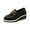 Black, variant on Willtoo Orthopedics Womens Wedge Platform Loafers Slip On Faux Suede Casual Shoes Round Toe Comfort Moccasins Fashion Walking Shoes