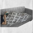 thumbnail image 6 of Grey and White Soft Flannel Fleece Throw Blanket, Damask Geometric Middle Eastern Effects Design Print, Cozy Plush for Indoor and Outdoor Use, 70" x 90", Dimgrey White, by Ambesonne, 6 of 6