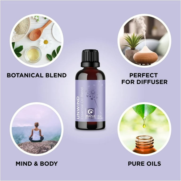 Uplift Essential Oil Aromatherapy Oil for Diffuser - Maple Holistics Sweet  Orange, Lemon & Lavender Essential Oil Blends - Scented Essential Oils for