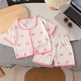 thumbnail image 2 of newwalpole Girls Pajamas Short Sleeve 2Piece Button Down Summer PJs with Pockets for Kids Soft Sleepwear 6-16 Years (Light Pink, 3-4 Years), 2 of 3