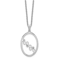 thumbnail image 5 of Primal Silver Sterling Silver Polished 0.03 Cttw Diamond Necklace, 5 of 5