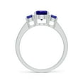 thumbnail image 2 of Angara Natural 0.9 Ct. Tanzanite with Tanzanite Classic Ring in 14K White Gold for Women (Ring Size: 3), 2 of 9