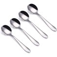 thumbnail image 1 of VANRA Ensemble de Couverts pour Enfants 4 Pcs Cuillères Rondes en Acier Inoxydable Cuillères de Dîner pour Enfants Ensemble de Couverts en Argent pour Enfants 5,8 Pouces (4 Cuillères Rondes), 1 of 6
