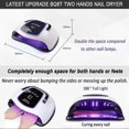 thumbnail image 2 of ZHAOCHENG Lámpara secadora de uñas ultravioleta, 108 W, LED ultravioleta, secador de uñas automático profesional para 2 manos, amplio espacio para 10 dedos a la vez, 2 of 5
