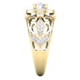 thumbnail image 4 of Dazzlingrock Collection 0.75 Carat (Ctw) 14K Round White Diamond Bridal Halo Style Engagement Ring 3/4 CT, Yellow Gold, Size 6, 4 of 4