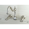 thumbnail image 4 of Kingston Brass Wall Mount Kitchen Faucets With Matte Black Finish KS1240WLL, 4 of 5