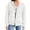 White, variant on ManxiVoo Women's Zip Front Hooded Sweatshirt Oversized Pullover Jacket Athletic Training Wear Comfortable Casual Style L Size Black