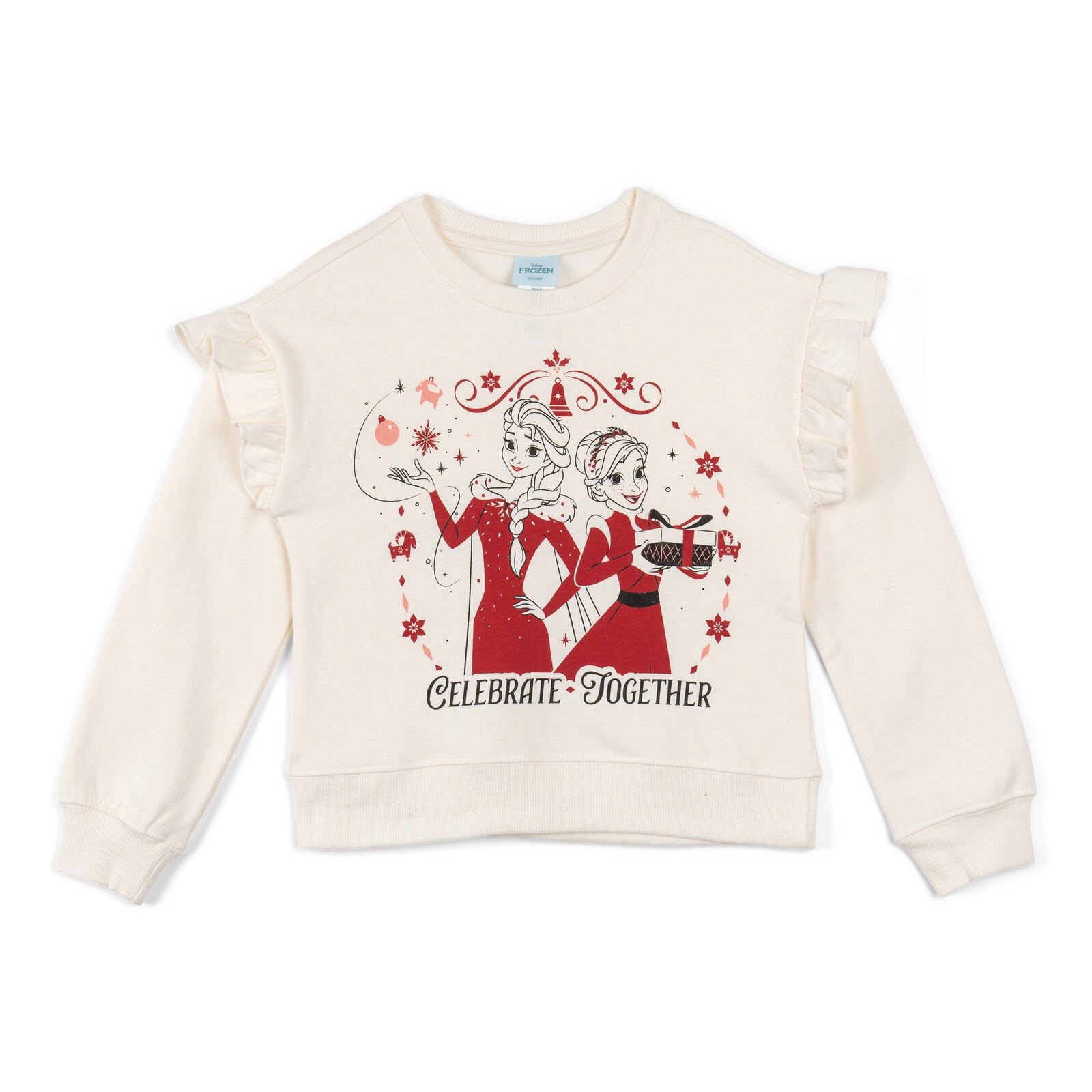 Disney Frozen Elsa Princess Anna Christmas Fleece Pullover Sweatshirt and Jogger Pants Outfit Set Toddler to Big Kid