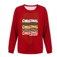 thumbnail image 4 of Yteetum Christmas Sweatshirts for Women Oversized Christmas Print Hoodless Long Sleeve Crewneck Knit Pullover Sweatshirt Top Womens Casual Loose Xmas Holiday Print Round Neck Sweatshirts Fall, 4 of 4