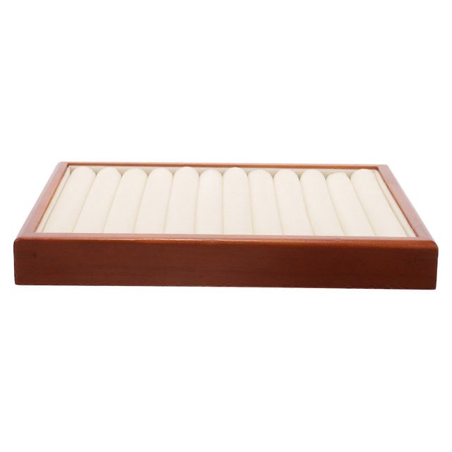 Wood Jewelry Display Tray Wooden Jewelry Holder Suitable For Home Decor Vintage Design 25.00X18.00X3.00CM 1Set