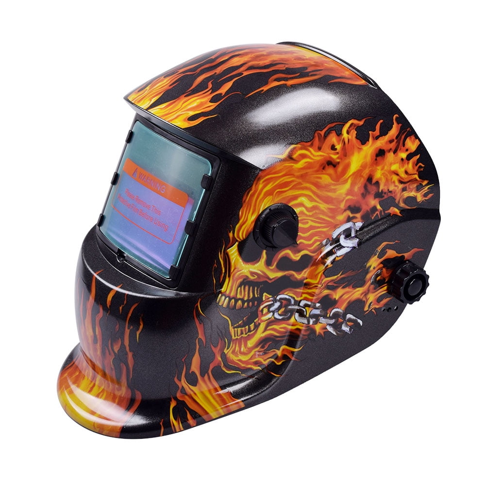 Welding Helmet Welding Mask Flame Skeleton Darkening Auto Lens Helmets