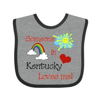 Inktastic Someone in Kentucky Loves Me Boys or Girls Baby Bib