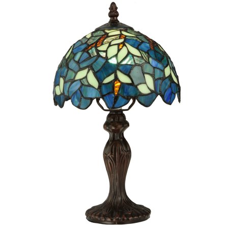 Meyda Tiffany Tiffany Turtle Meyda Tiffany - 124812 - One Light Mini Lamp - Nightfall Wisteria - Mahogany Bronze ()