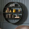 thumbnail image 2 of Creative Co-Op Round Metal Wall Decor with 4 Shelves & Wire Back, 2 of 3
