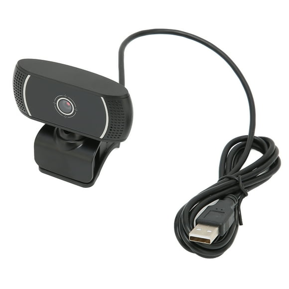 Caméra Web avec Microphone, Caméra Web 640x480P 30FPS pour PC, Rotation 360 Gauche et Droite, Caméra d'Ordinateur pour Appels en Ligne