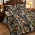 NRBEAWD Woodland Camouflage Pattern 3 Piece All Season Coverlet Set ...
