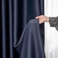 thumbnail image 5 of Blackout Curtains for Bedroom with Thermal Insulation 2 Panels, Solid Color Curtain, Soft Fabric Curtains, Curtain for Living Room, Noise Reduction, with Eyelets, 5 of 8
