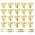 thumbnail image 1 of Uxcell 20 Pack Decorative Box Corner Cover, 40mm Metal Edge Guard, Furniture Corner Edges Protector with Screws, Gold, 1 of 6