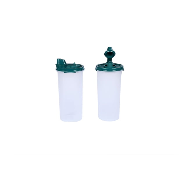 Juego de 2 botellas de plástico Signoraware Easy Flow, 650 ml, color verde bosque.
