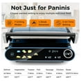 thumbnail image 4 of Electric Panini Press Grill Sandwich Maker 1200W Indoor Griddle LED Touch Non-Stick w/Drip Tray, 4 of 9