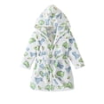 thumbnail image 2 of WIBACKER Fleece Bathrobe for Boy Girl Toddler Kids Cartoon Ear Hooded Towels Spa Beach Plush Robe, 2 of 10