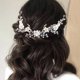 thumbnail image 4 of Diadema HEREAD Flower Bride para bodas, enredaderas, perlas, diamantes de imitación, accesorios para mujeres y niñas (plata A), 4 of 7