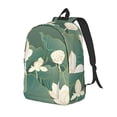 thumbnail image 1 of Disketp Lotus Golden Line print Canvas Backpack Lightweight Travel Daypack Student Rucksack Laptop Backpack-Medium, 1 of 5