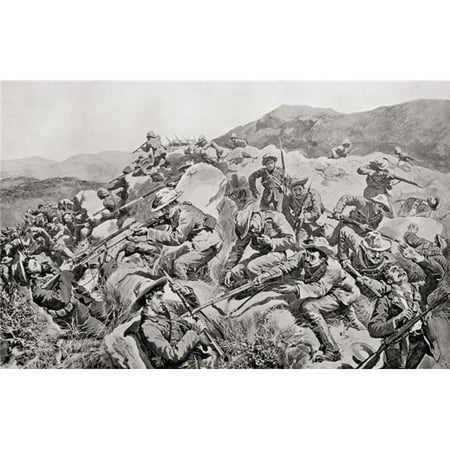 French Style Outdoor Furniture New Zealand Posterazzi DPI1873008 New Zealanders Under The Command of General French Saving A Picket of The Yorkshire Regiment Near Slingersfontein South Poster Print, 18 x 11 ()
