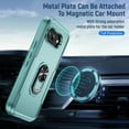 thumbnail image 4 of ChicShell for Google Pixel 9A Case with Ring Holder Stad, Military Grade Shockproof Compatible with Car Mount Rugged Bumper Phone Case Shockproof Protective Back Cover for Women Men, Green, 4 of 10