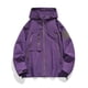 thumbnail image 3 of Chaqueta cortavientos morada para hombre con capucha, ropa de otoño, chaquetas impermeables para exteriores, abrigos para senderismo y trekking, 3 of 5