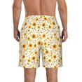 thumbnail image 3 of Yiaed Brown Leaf Sunflower Print Men's Swim Trunks with Lining Quick Dry Sports Shorts Beach Shorts Boardshorts-XX-Large, 3 of 5