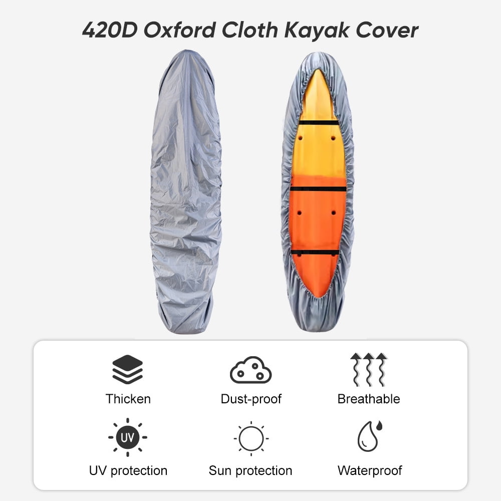 Kayak Cover,Waterproof Cover Duty Canoe Cover Heavy Duty Canoe Buckle Waterproof Sun Twirltide Cover 420d With Boat Cover Windproof Canoe Boat Cover Indoor And Cover Windproof Indoor